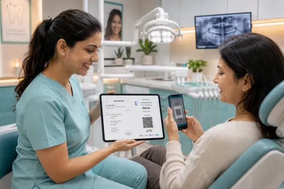 Chairside WhatsApp Digital Prescription & UPI Payment